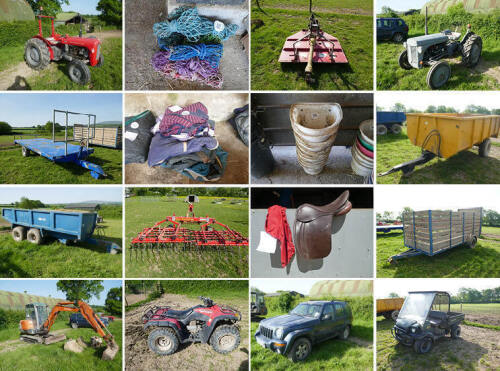 DISPERSAL SALE OF 3 TRACTORS, DIGGER, RTV, QUAD BIKE, TRAILERS, FARM MACHINERY, LIVESTOCK & GENERAL EQUIPMENT & EQUESTRIAN EQUIPMMENT & RANGE OF HORSE TACK
