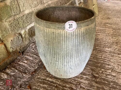 GALVANISED ORNATE PLANTER