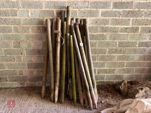 22 USED WOODEN STAKES