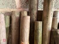 22 USED WOODEN STAKES - 9