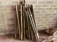 22 USED WOODEN STAKES - 15