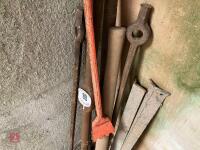IRON BAR, PICK AXE, SCYTHE ETC - 10