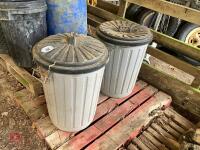 2 DUST BINS - 2