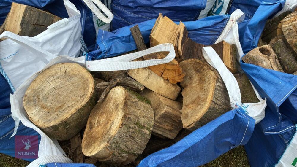 DUMPY BAGS OF LOGS