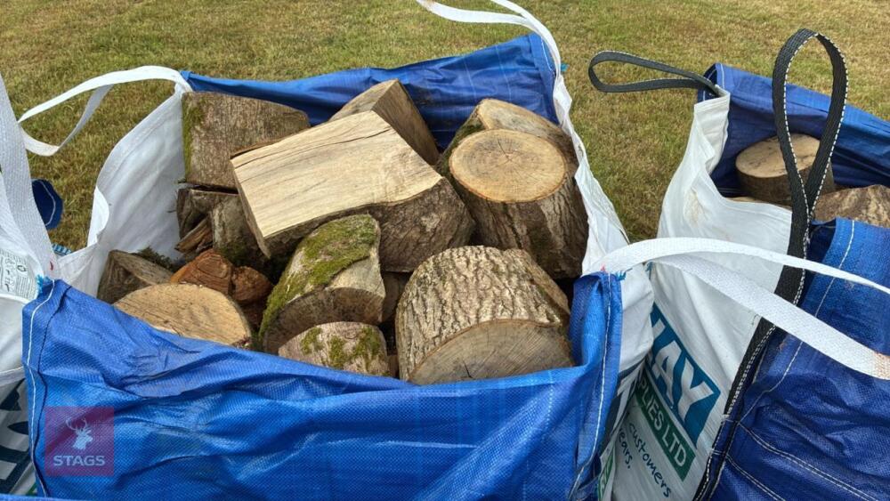 DUMPY BAGS OF LOGS