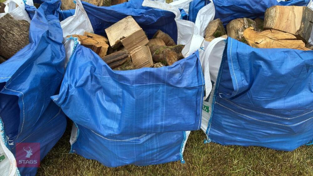 DUMPY BAGS OF LOGS