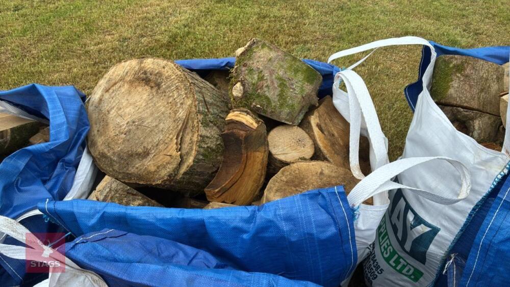 DUMPY BAGS OF LOGS