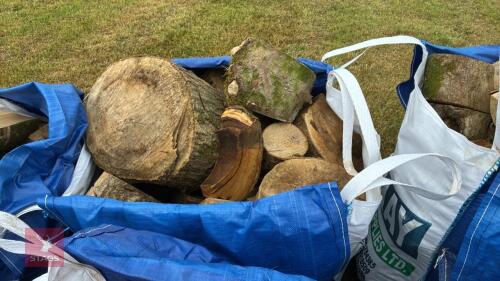 DUMPY BAGS OF LOGS