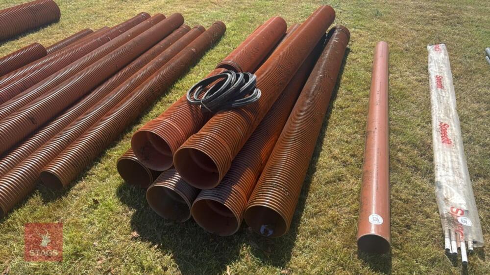 8 ASSORTED LENGTHS OF DRAINAGE PIPE