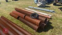 8 ASSORTED LENGTHS OF DRAINAGE PIPE - 4