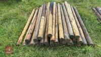 40 X 5' PLUS WOODEN FENCE STAKES - 4