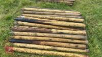 40 X 5' PLUS WOODEN FENCE STAKES - 6