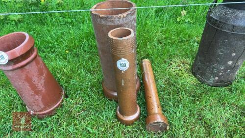 3 CHIMNEY POTS/PIPES