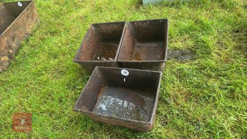 3 CAST PLANTERS/TROUGHS