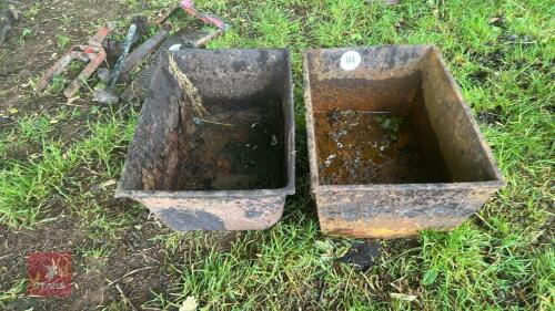 2 CAST PLANTERS/TROUGHS