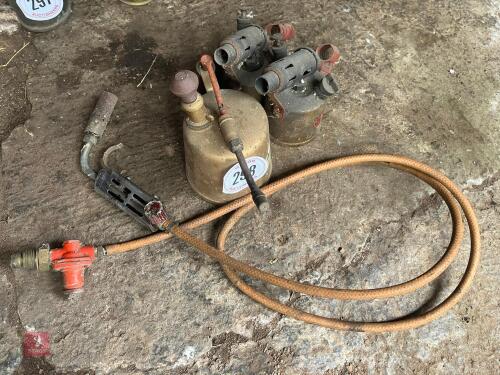 3 VINTAGE BLOW TORCHES