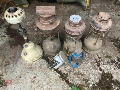 SELECTION OF TILLY LAMPS