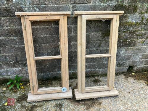 2 WOODEN WINDOWS