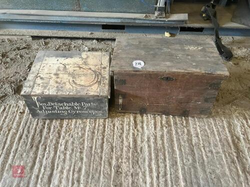 2 VINTAGE WOODEN BOXES