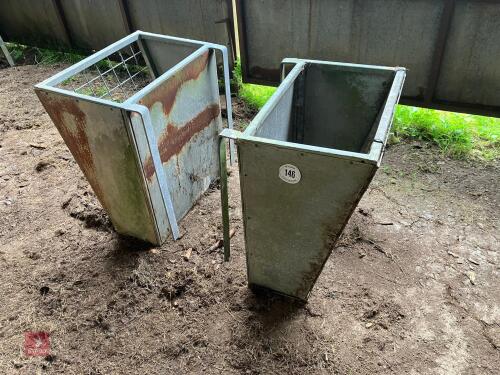 2 GALVANISED HAY RACKS