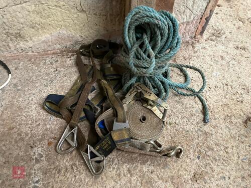 ROPE, RATCHET STRAP AND HARNESS