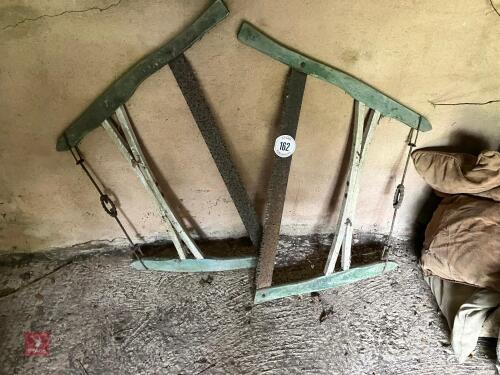A PAIR OF VINTAGE SAWS