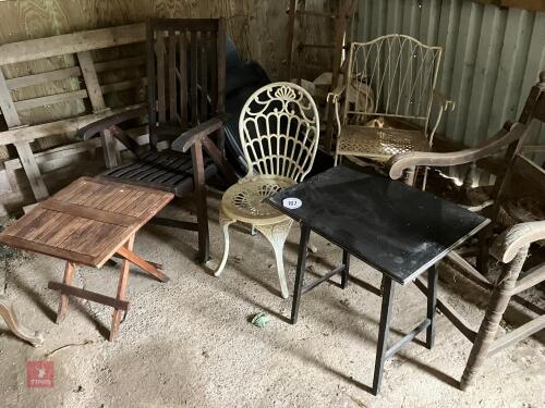 MIXED SELECTION OF GARDEN FURNITURE