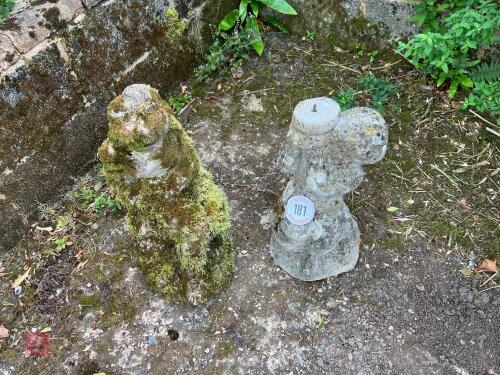 TWO GARDEN ORNAMENTS