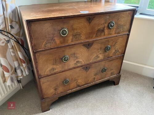 WALNUT CHEST OF DRAWERS