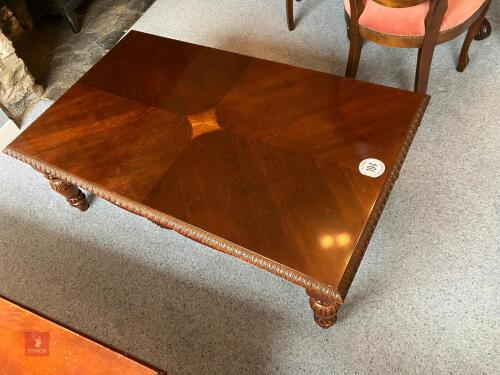 WOODEN CARVED COFFEE TABLE