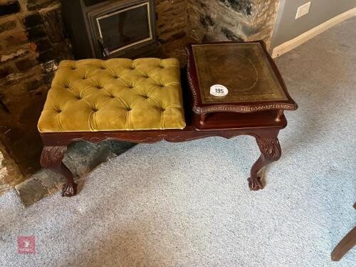 WOODEN STOOL WITH TABLE