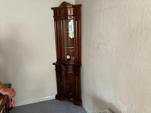 WOODEN CORNER CUPBOARD