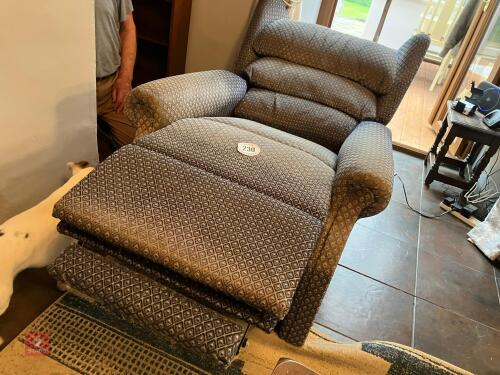 BLUE RECLINING ARM CHAIR