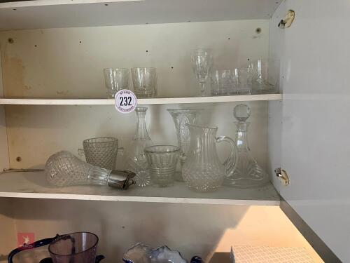 SELECTION OF CUT GLASS