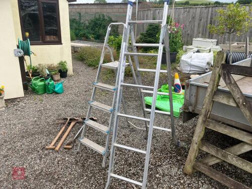 TWO ALUMINIUM STEP LADDERS