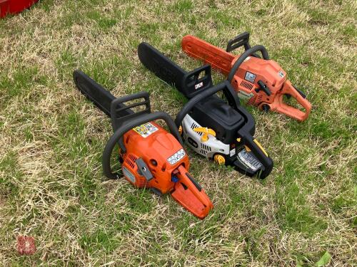 3 ASSORTED CHAINSAW S/R