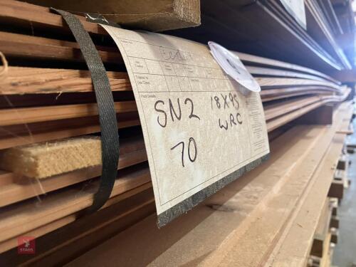 70 LENGTHS OF CEDAR CLADDING (9)