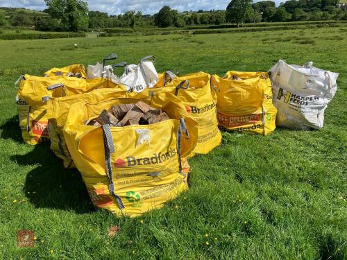 9 DUMPY BAGS OF LOGS