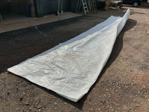 2 X 25' X 10' APPROX WHITE TARPAULIN