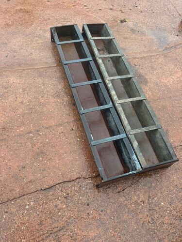 2 X 6' GALVANISED FEED TROUGHS