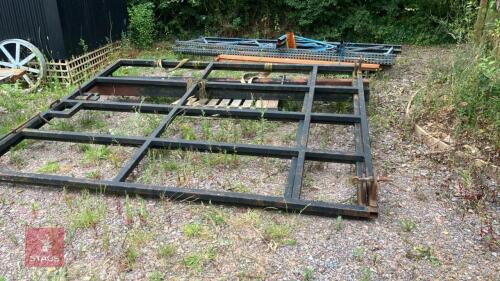 2 LARGE METAL BOX SECTION GATES & POSTS