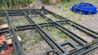 2 LARGE METAL BOX SECTION GATES & POSTS - 9