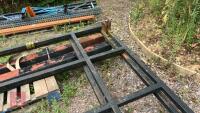 2 LARGE METAL BOX SECTION GATES & POSTS - 16