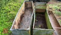 2 GALVANISED TROUGHS AND GROUND FEEDER - 4