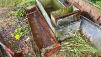 2 GALVANISED TROUGHS AND GROUND FEEDER - 6