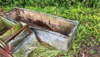 2 GALVANISED TROUGHS AND GROUND FEEDER - 8