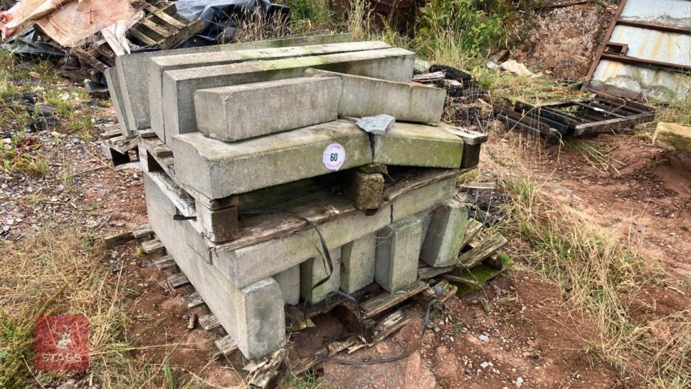 PALLET OF VARIOUS CONCRETE KERB STONES