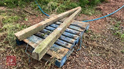 2 TAPERED CONCRETE FENCE POSTS