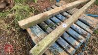 2 TAPERED CONCRETE FENCE POSTS - 2
