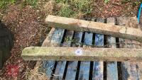 2 TAPERED CONCRETE FENCE POSTS - 4